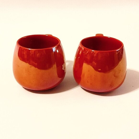 2020 Tim Horton's Mugs Red Iridescent Set Of Two BNWT Maple Leaf Tim's PAIR - Picture 8 of 8